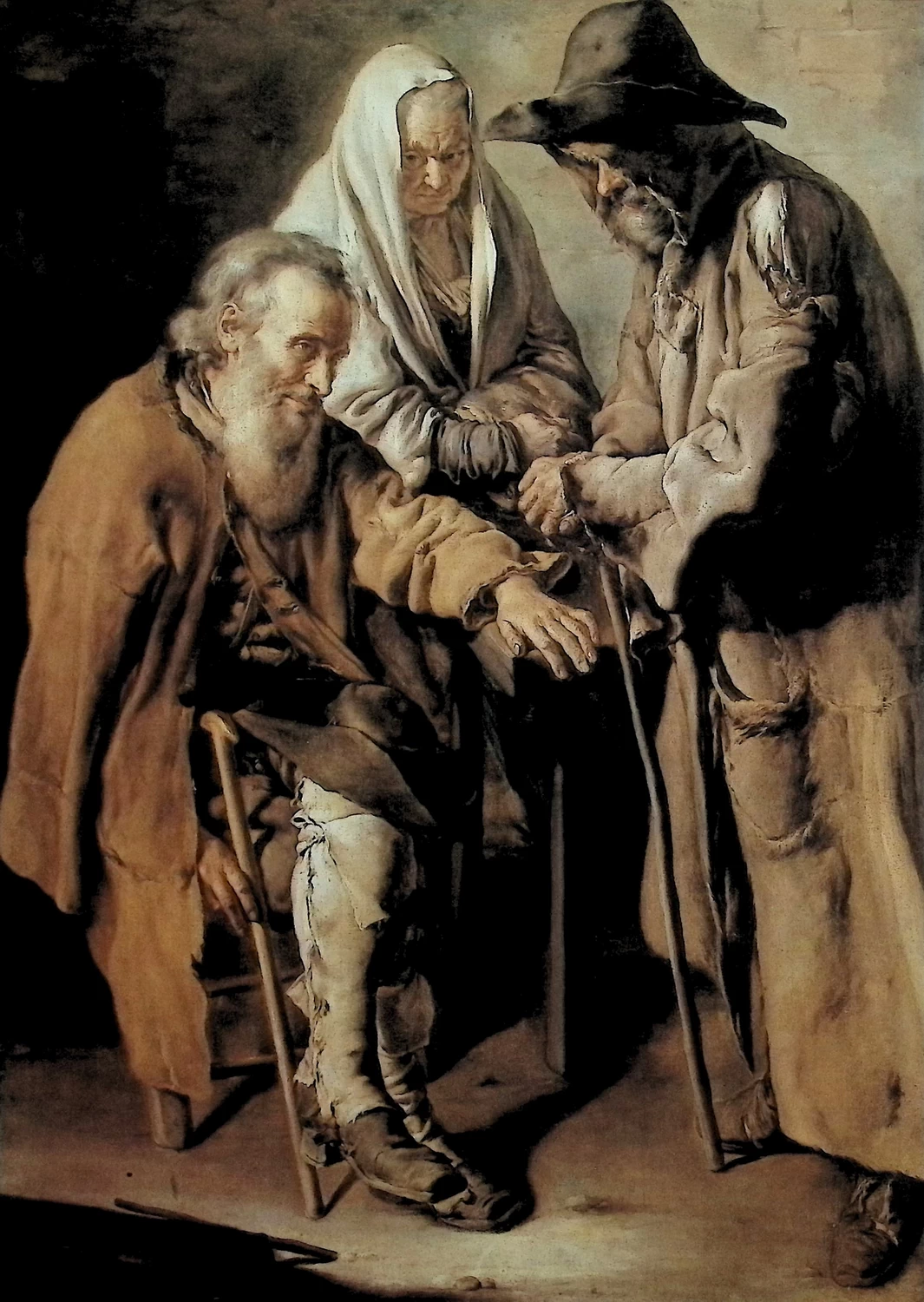 Giacomo Ceruti, il Pitocchetto - Tre mendicanti, Museo Nacional Thyssen, Bornemisza